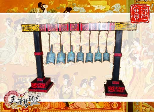 7件編鐘，觀賞裝飾編鐘，可發(fā)音編鐘