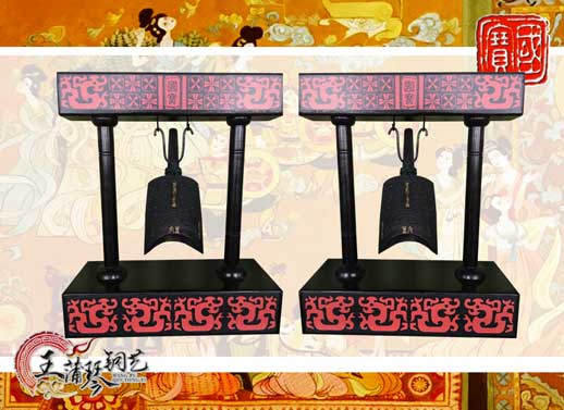 單件編鐘工藝品、外賓禮品、中國(guó)青銅編鐘